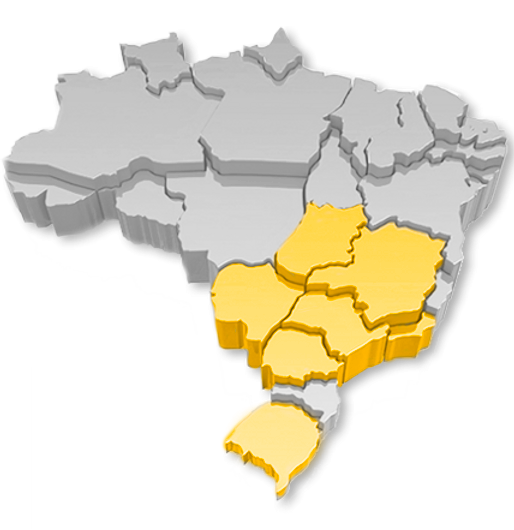 mapa representativo do brasil clientes